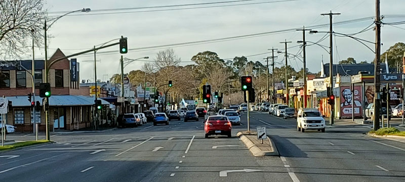 Kangaroo Flat CBD Facing North